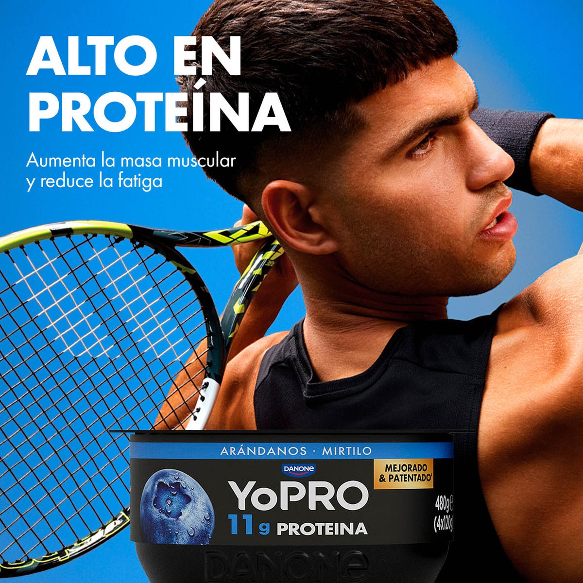 Yogur arandanos yopro Danone p4 120g/u