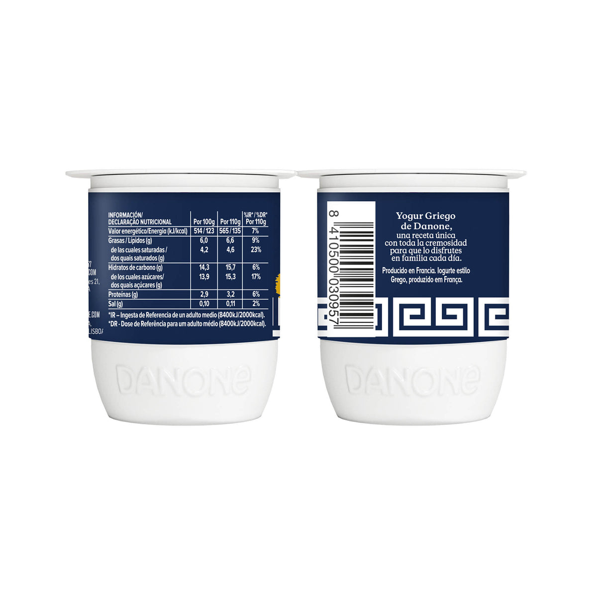 Yogur griego manzana canela Danone p4 110g/u