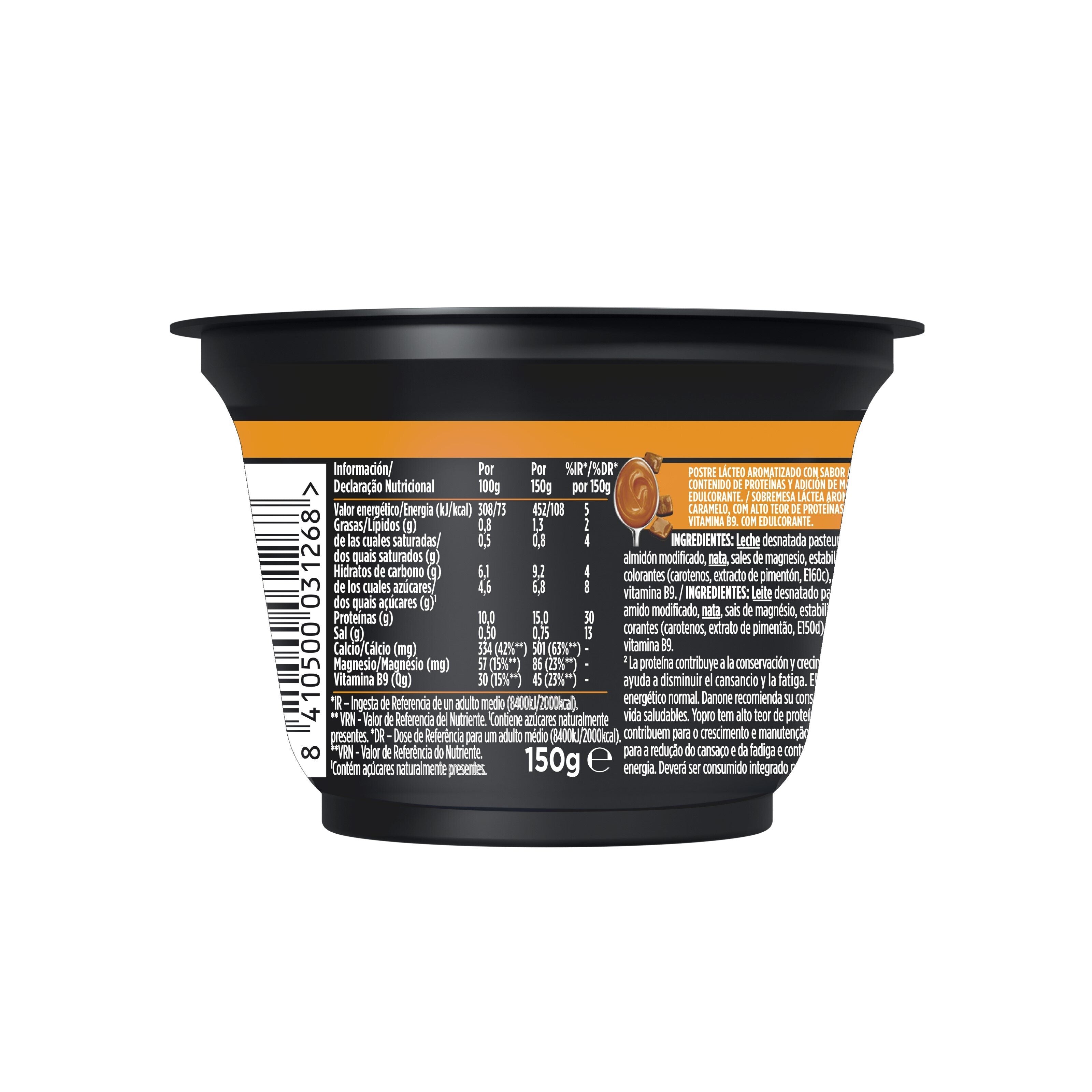 Pudding caramelo Yopro Danone 150g