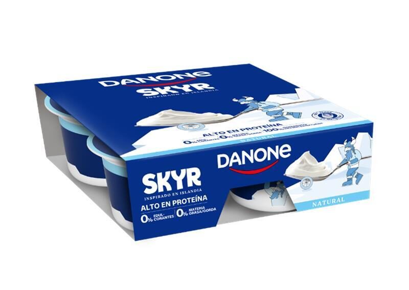 Skyr natural alto proteina Danone p4 100g/u