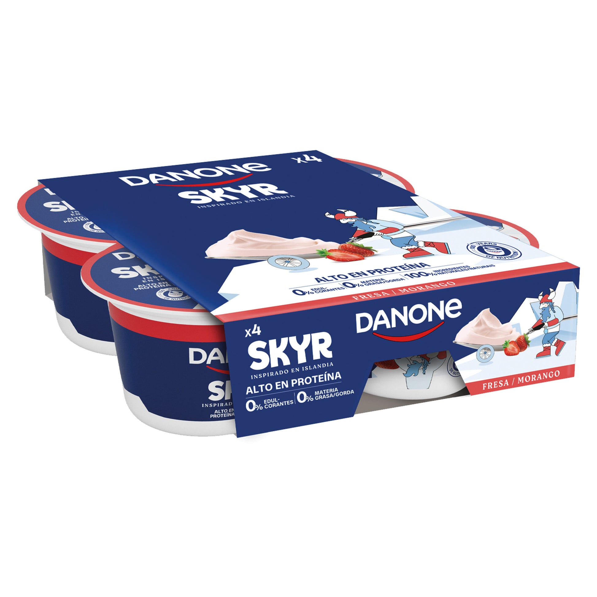 Skyr fresa alto proteina Danone p4 100g/u