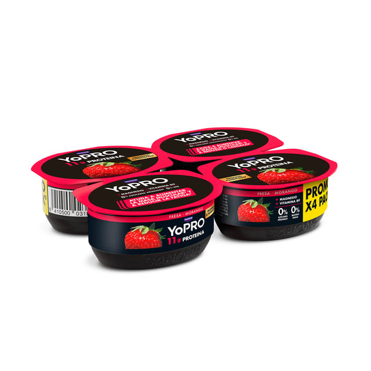 Yogur fresa Yopro p4 120g/u La Despensa