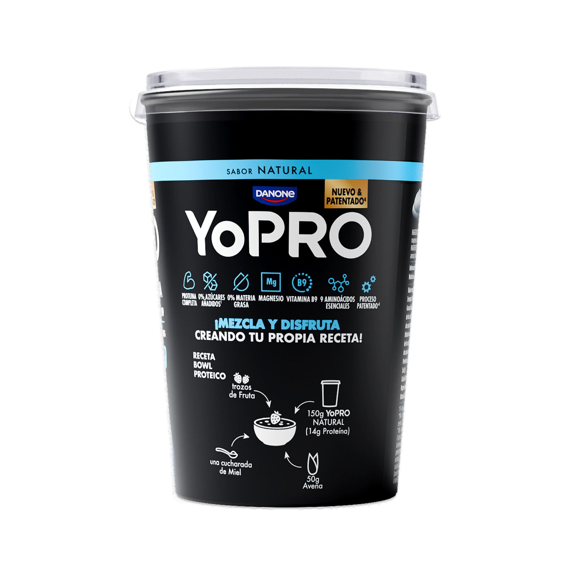 Yogur natural big pot Yopro Danone 450g