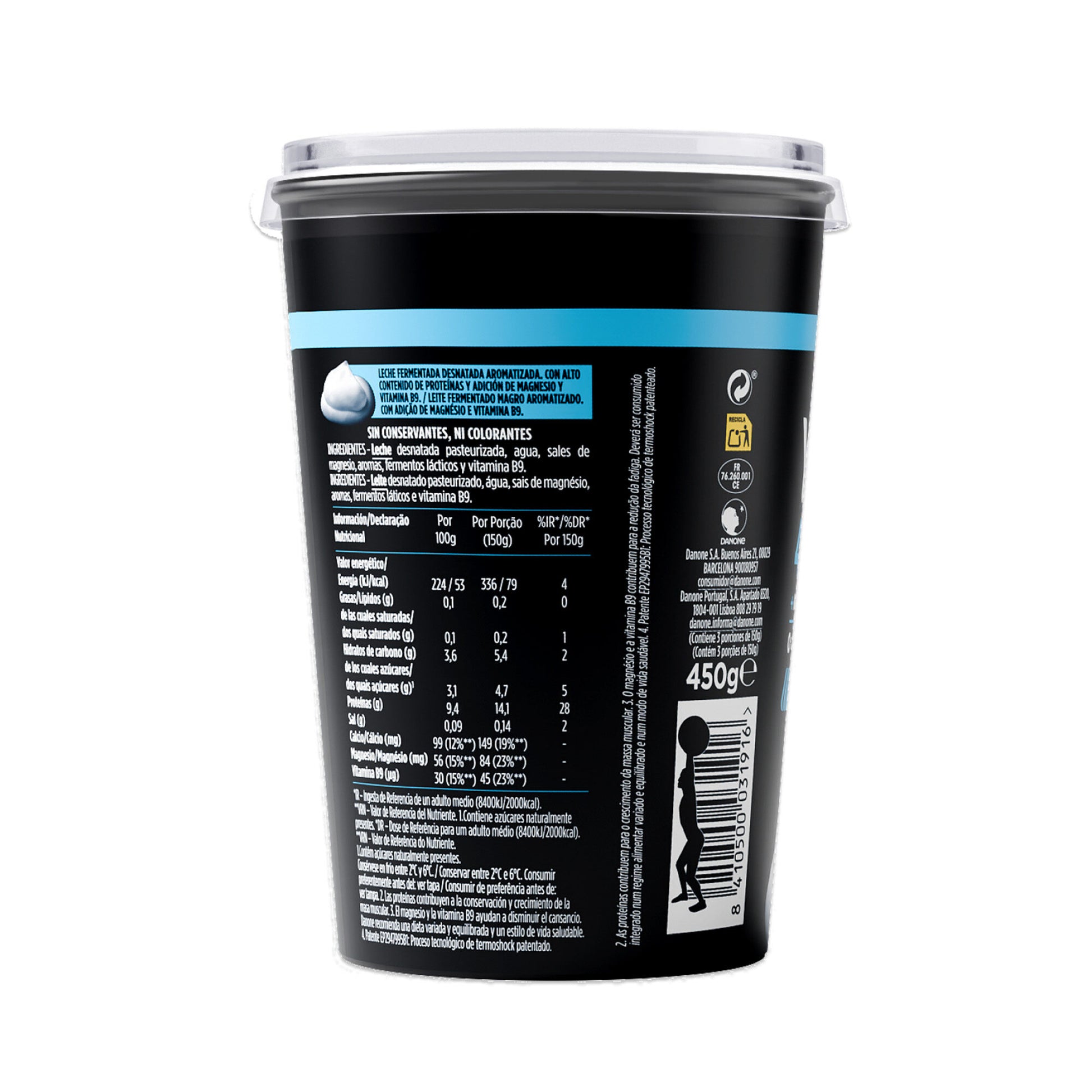 Yogur natural big pot Yopro Danone 450g