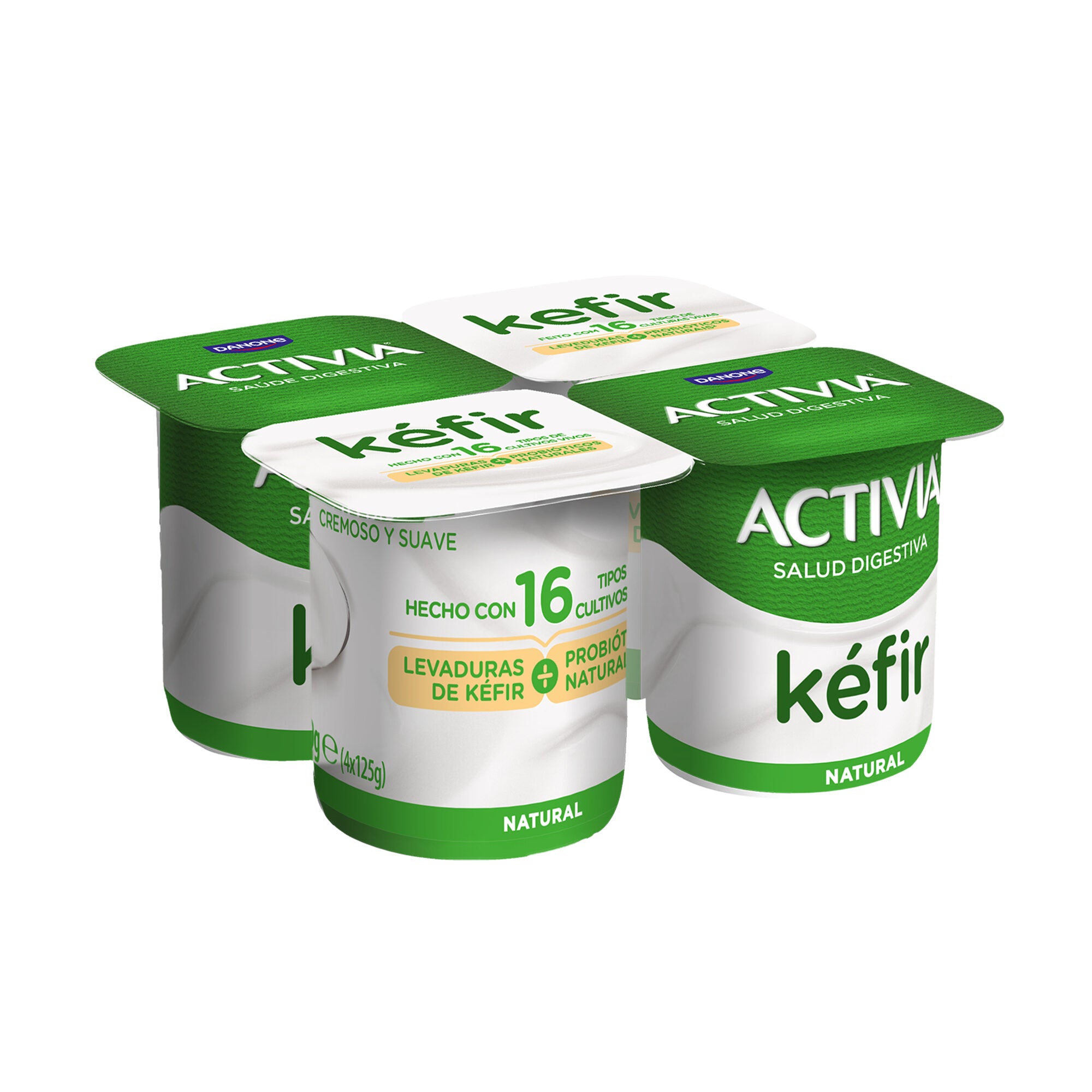 Kefir natural activia Danone p4 125g/u