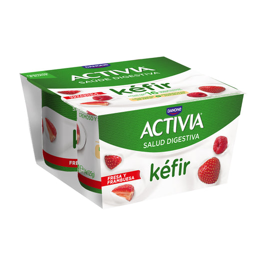 Kefir fresa frambuesa activia Danone p4 125g/u La Despensa