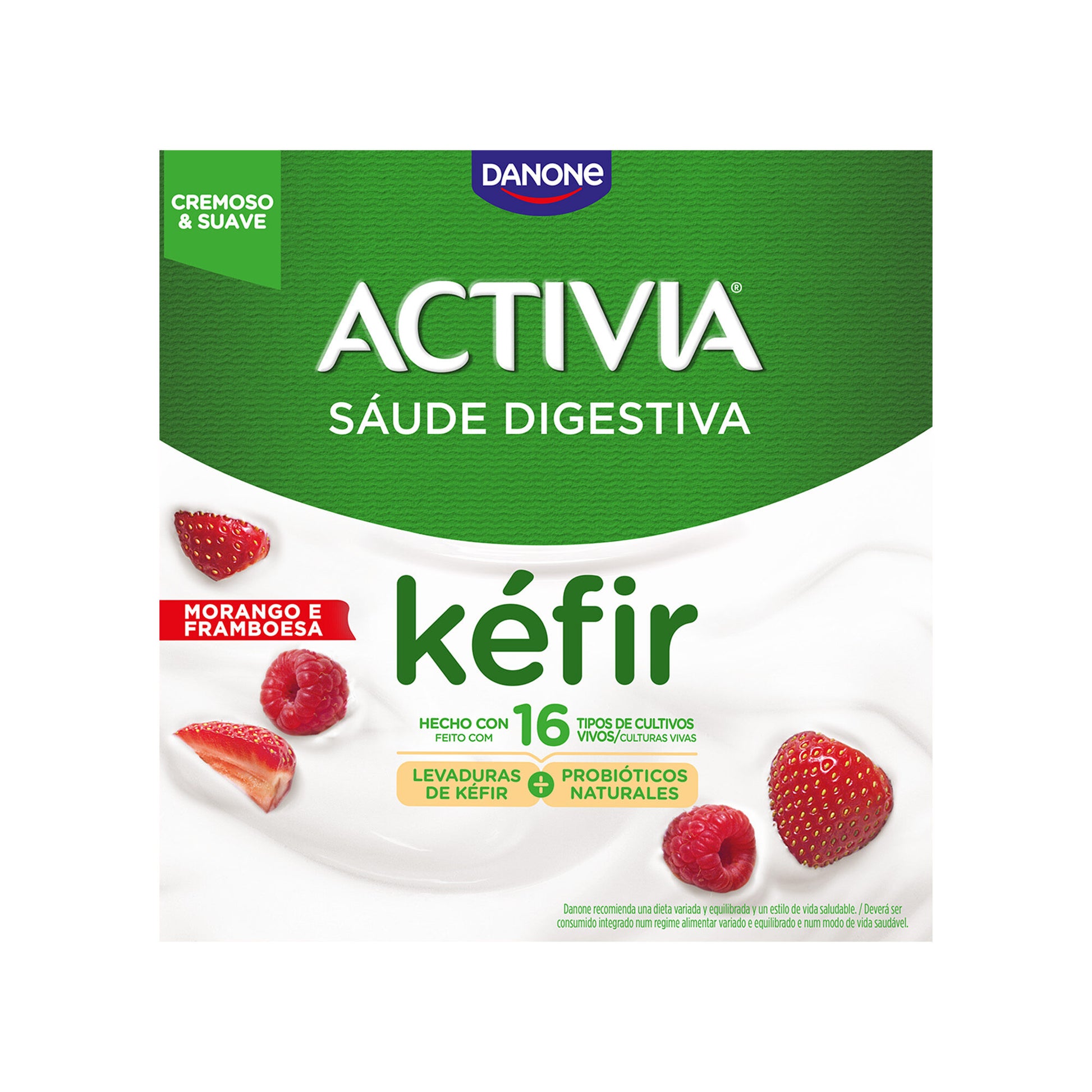 Kefir fresa frambuesa activia Danone p4 125g/u