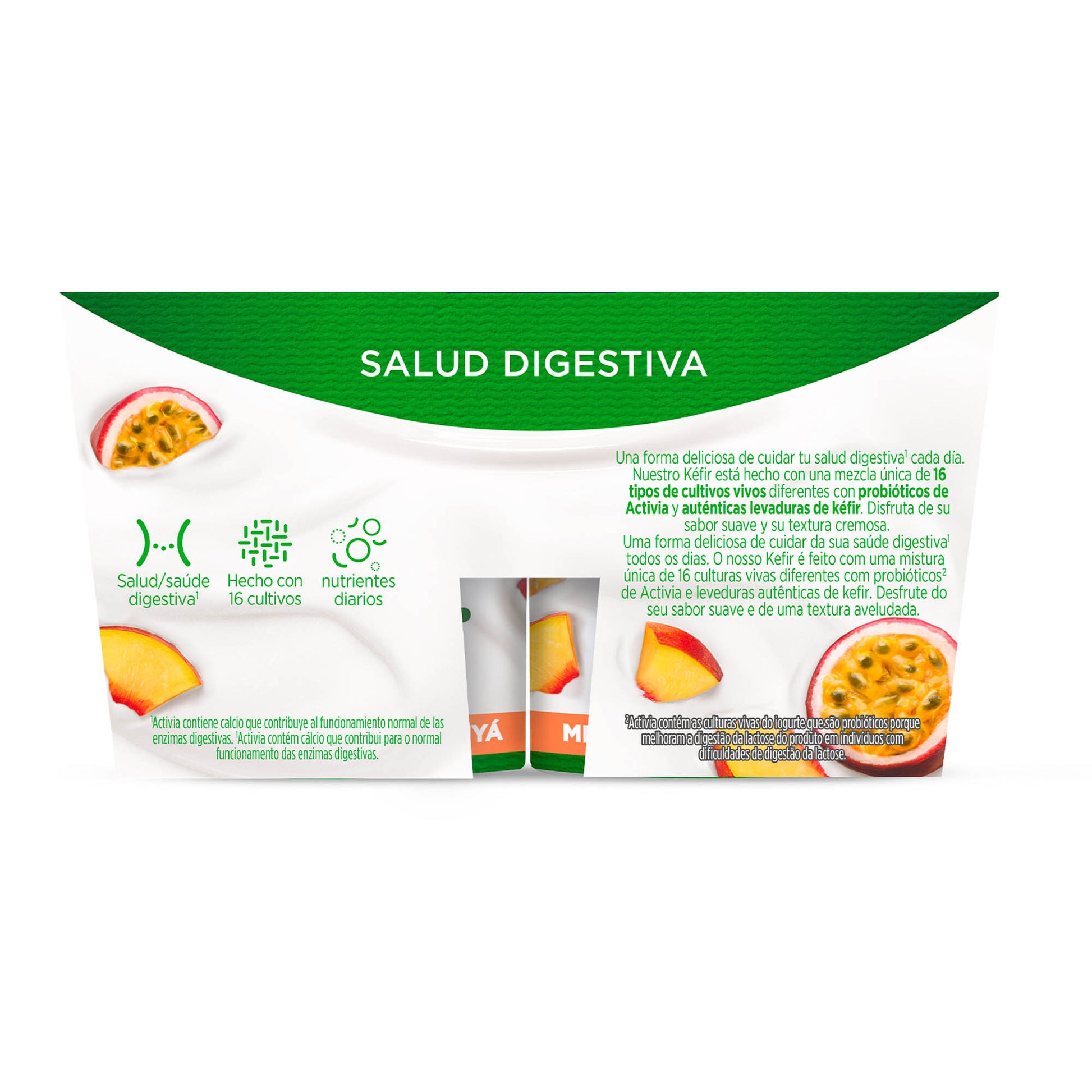 Kefir melocoton activia Danone p4 125g/u