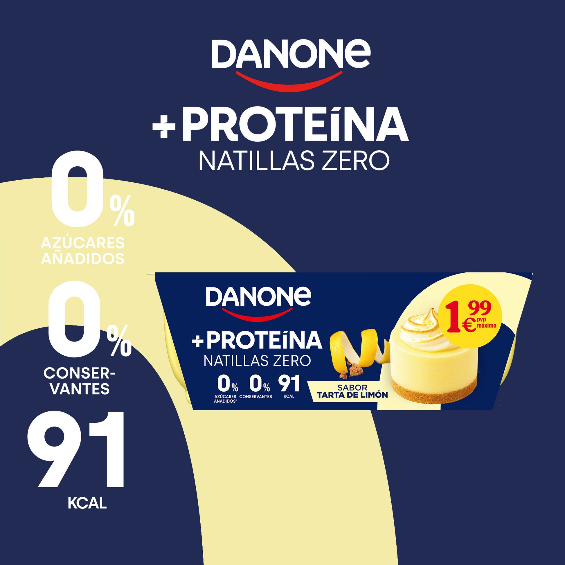 Natilla lemon pie proteina Danone p4 120g/u