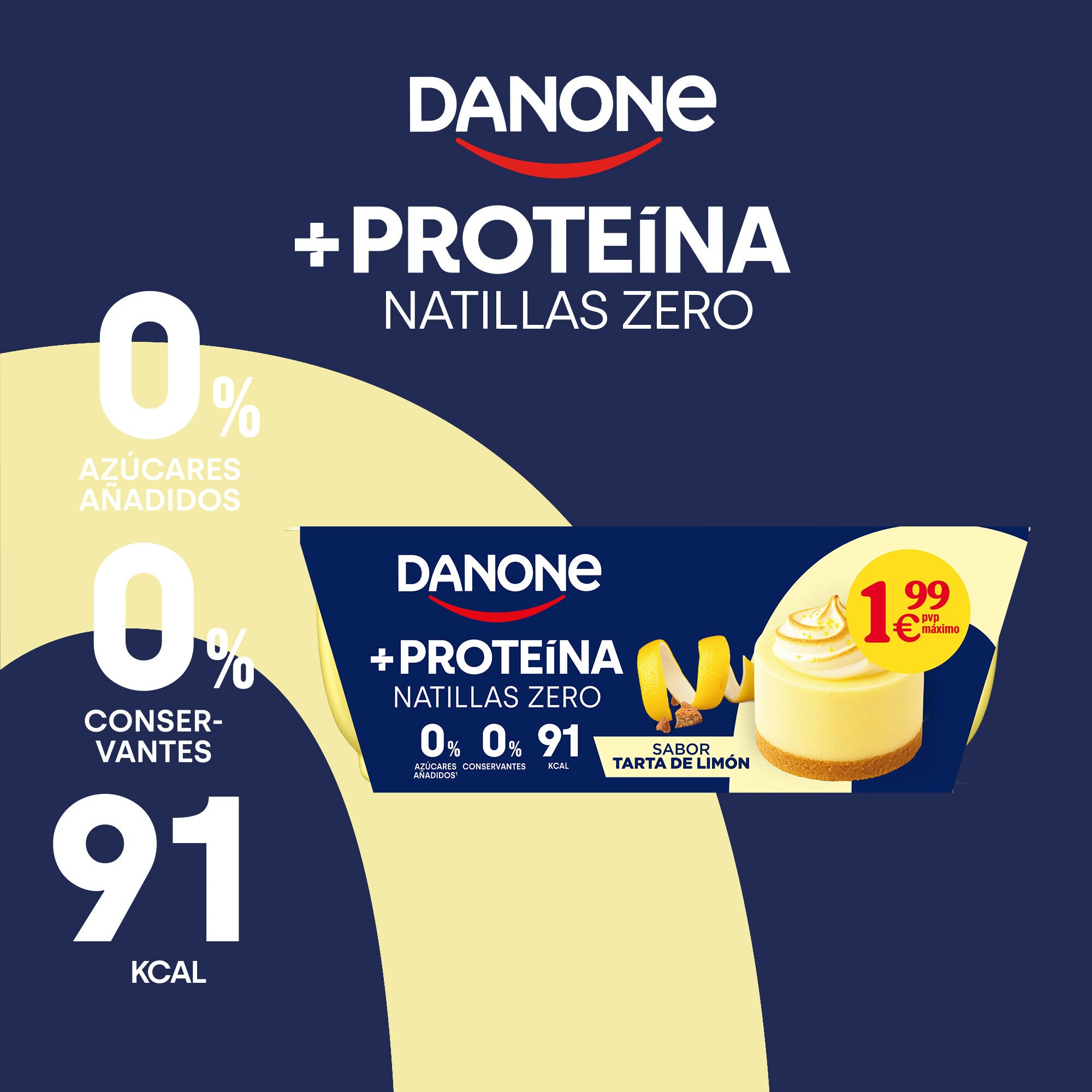 Natilla lemon pie proteina Danone p4 120g/u