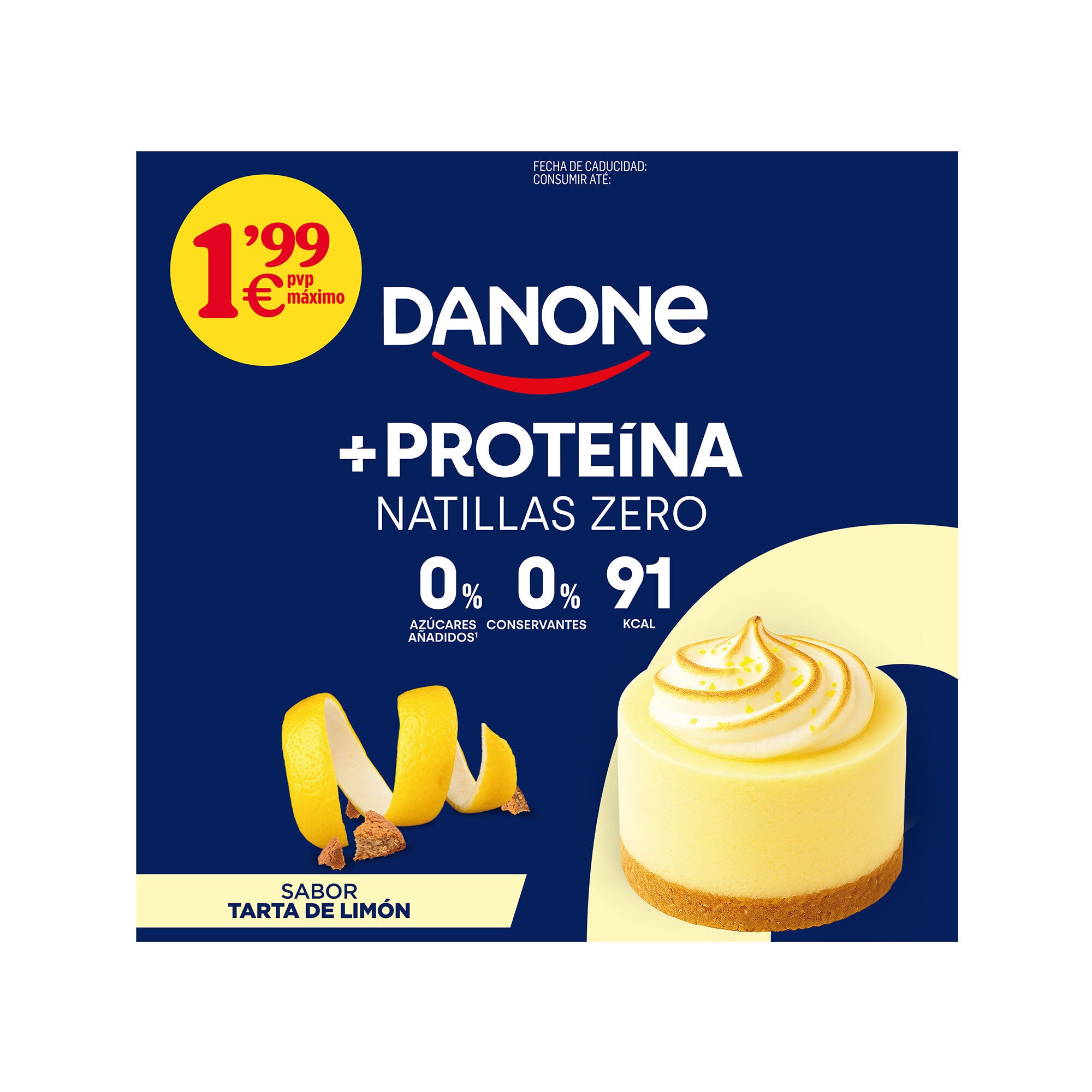 Natilla lemon pie proteina Danone p4 120g/u