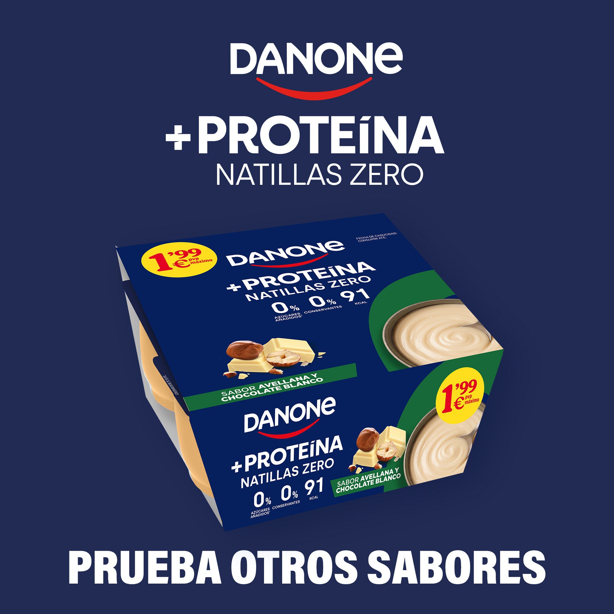 Natilla avell/choco blanco proteina Danone p4 120g/u