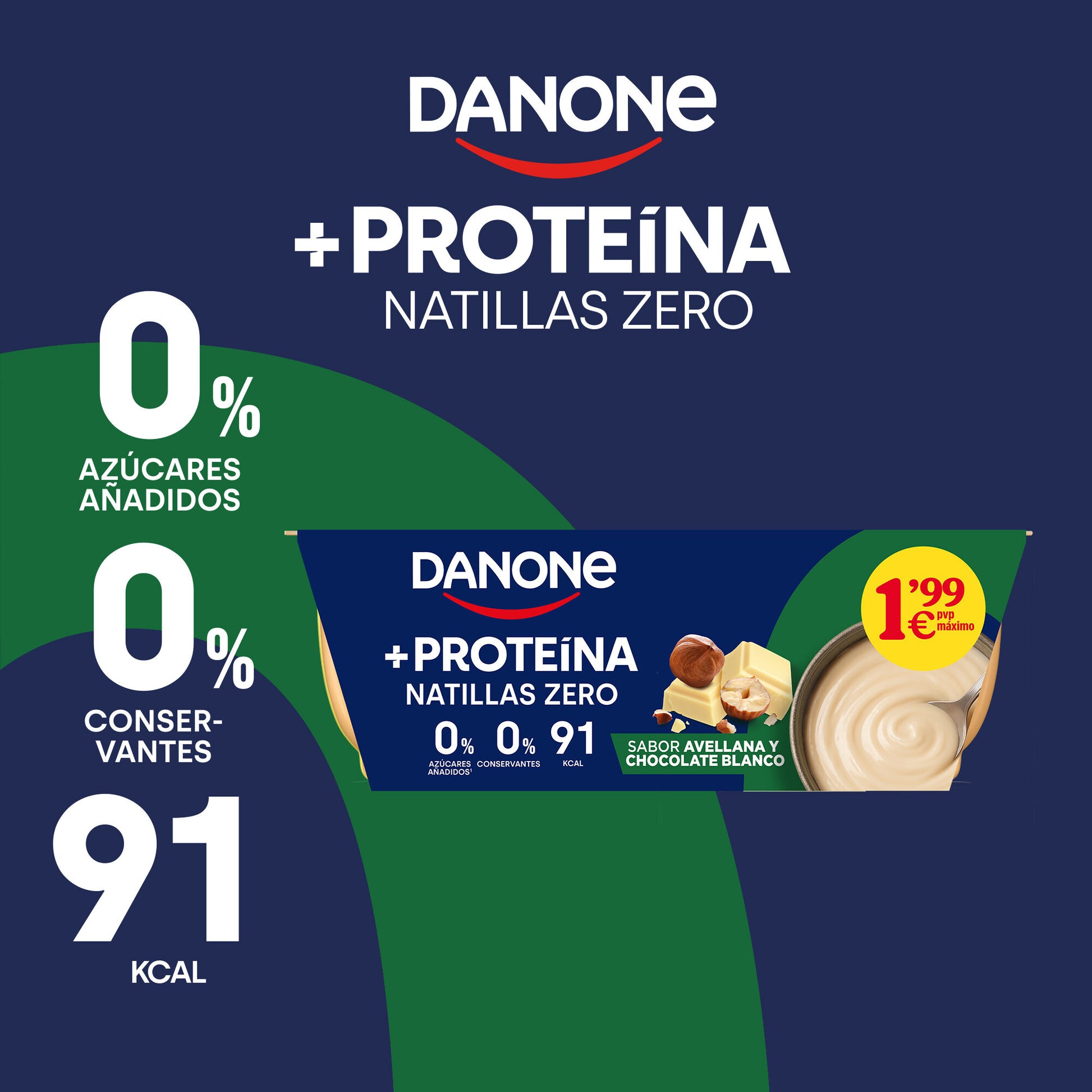 Natilla avell/choco blanco proteina Danone p4 120g/u