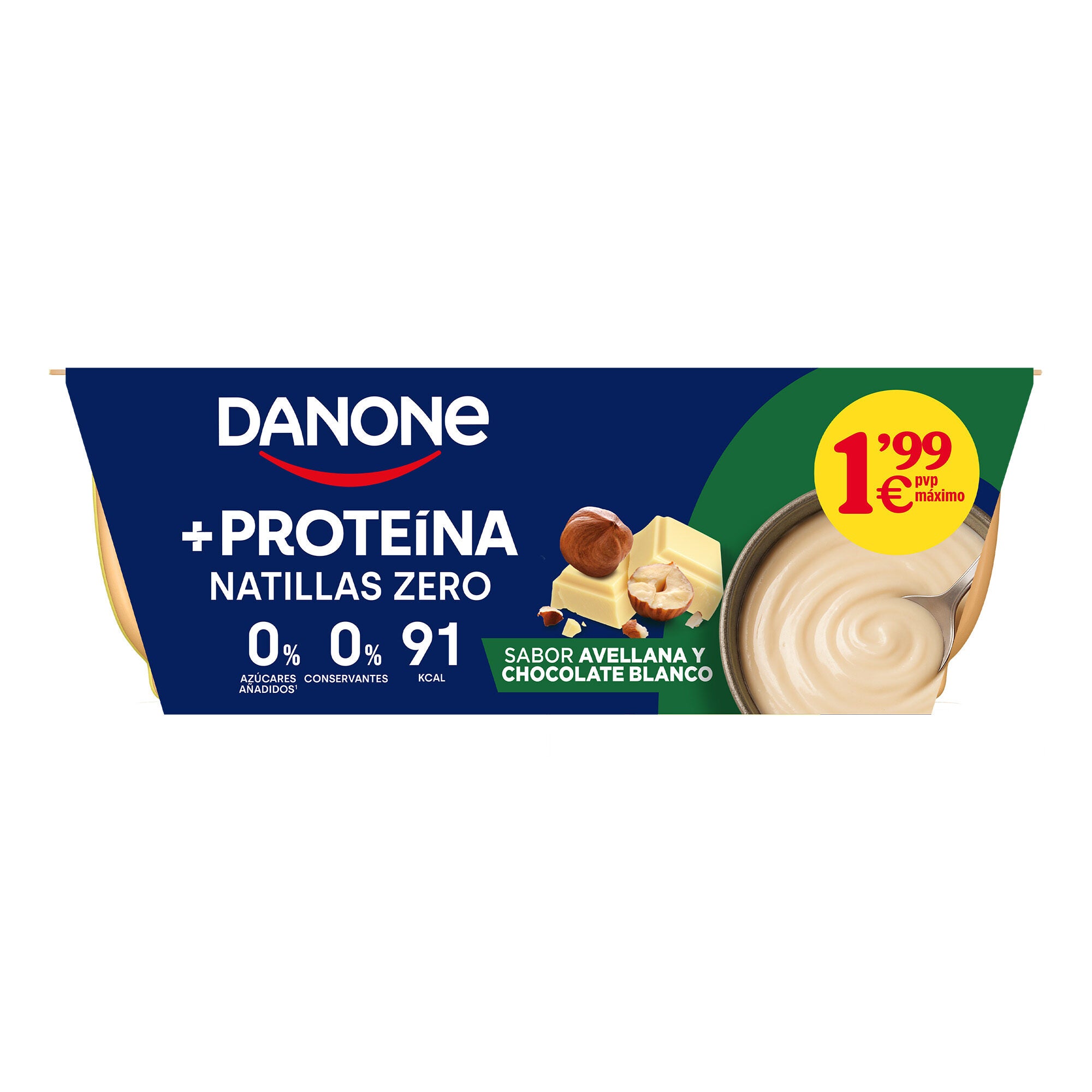 Natilla avell/choco blanco proteina Danone p4 120g/u