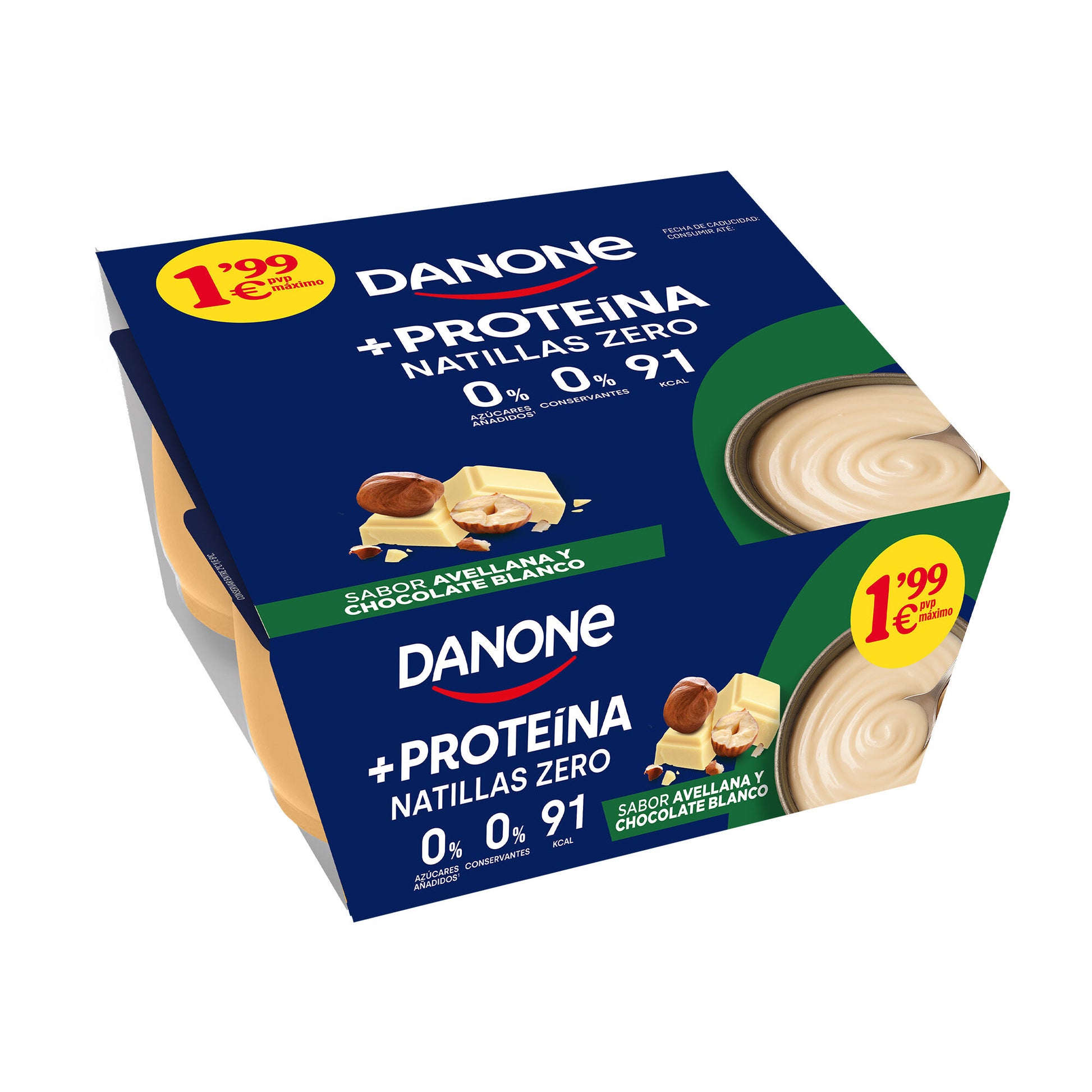 Natilla avell/choco blanco proteina Danone p4 120g/u