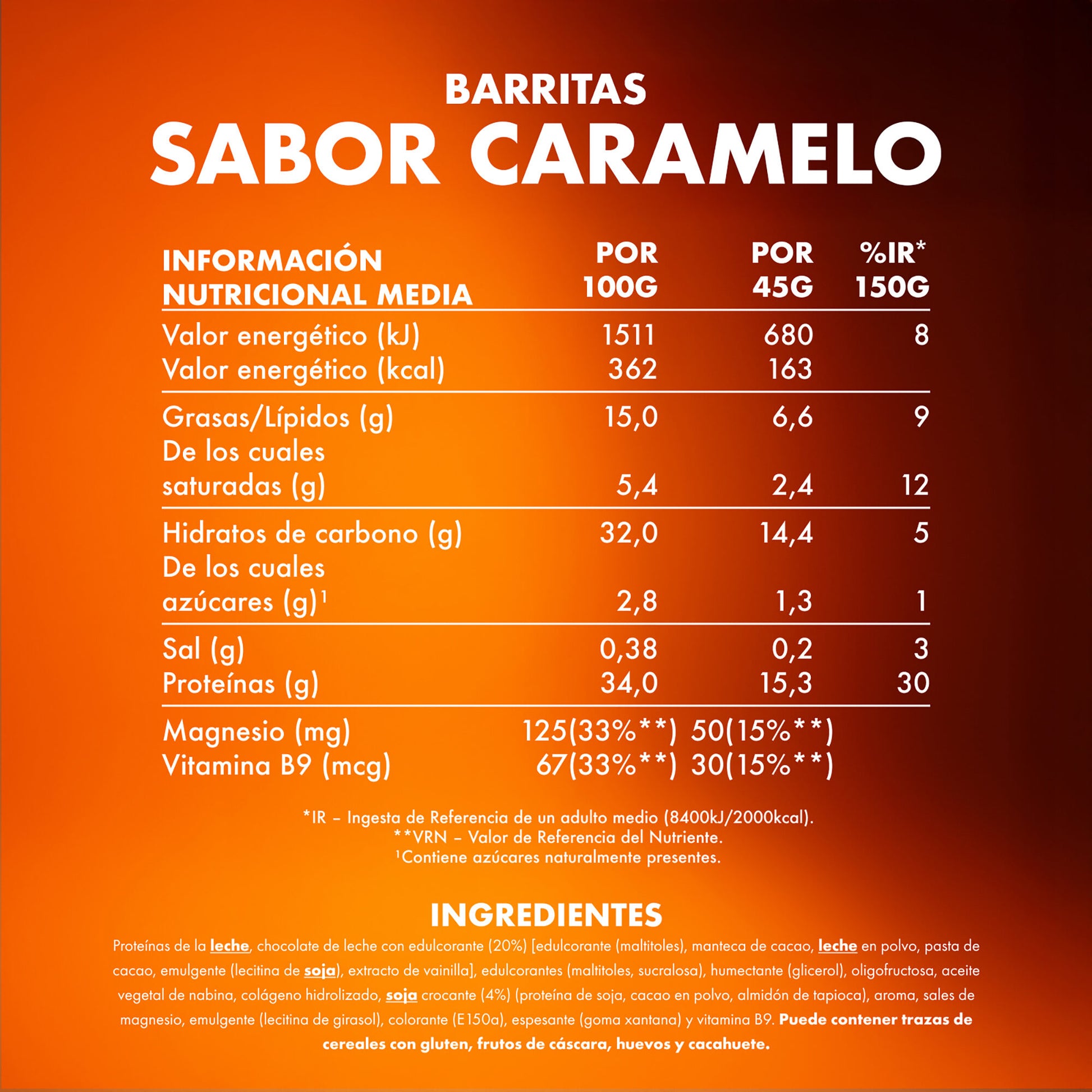 Barrita caramelo Yopro 45g