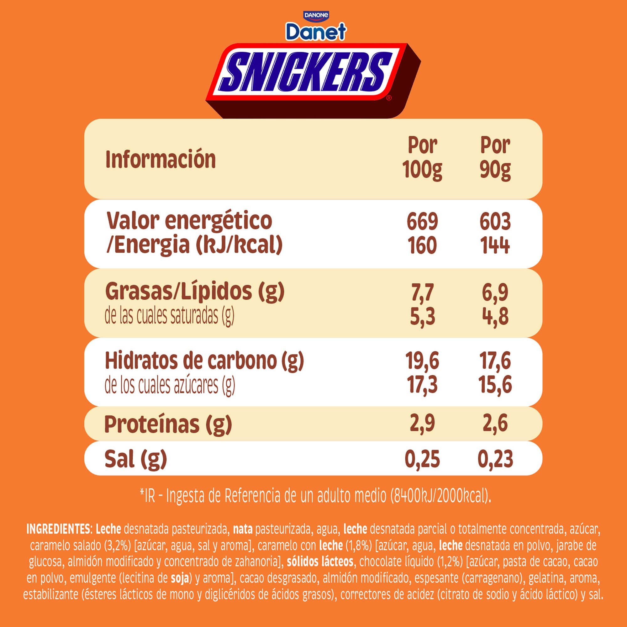 Natillas danet snickers Danone p4 120g/u