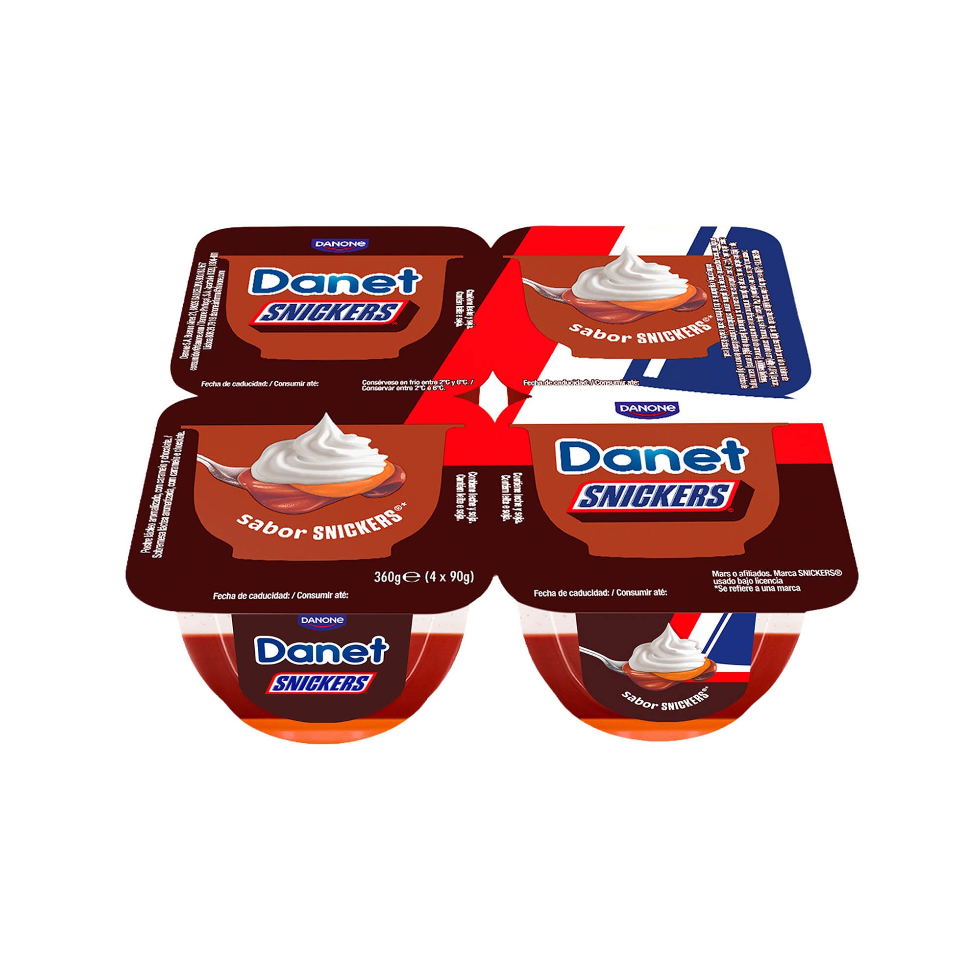 Natillas danet snickers Danone p4 120g/u