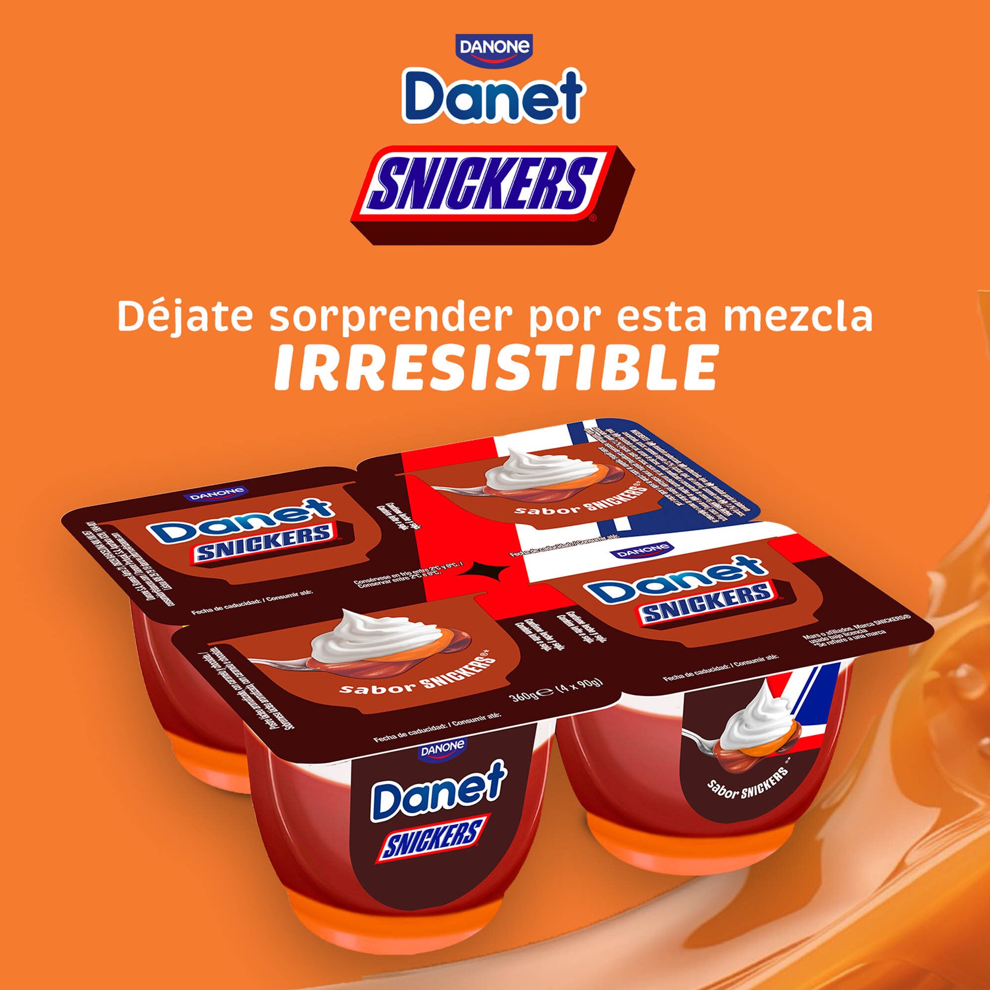 Natillas danet snickers Danone p4 120g/u