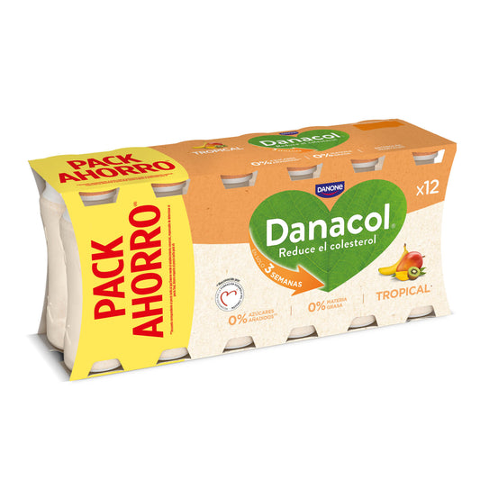 Yogur liquido tropical danacol Danone p6+2 100g/u La Despensa