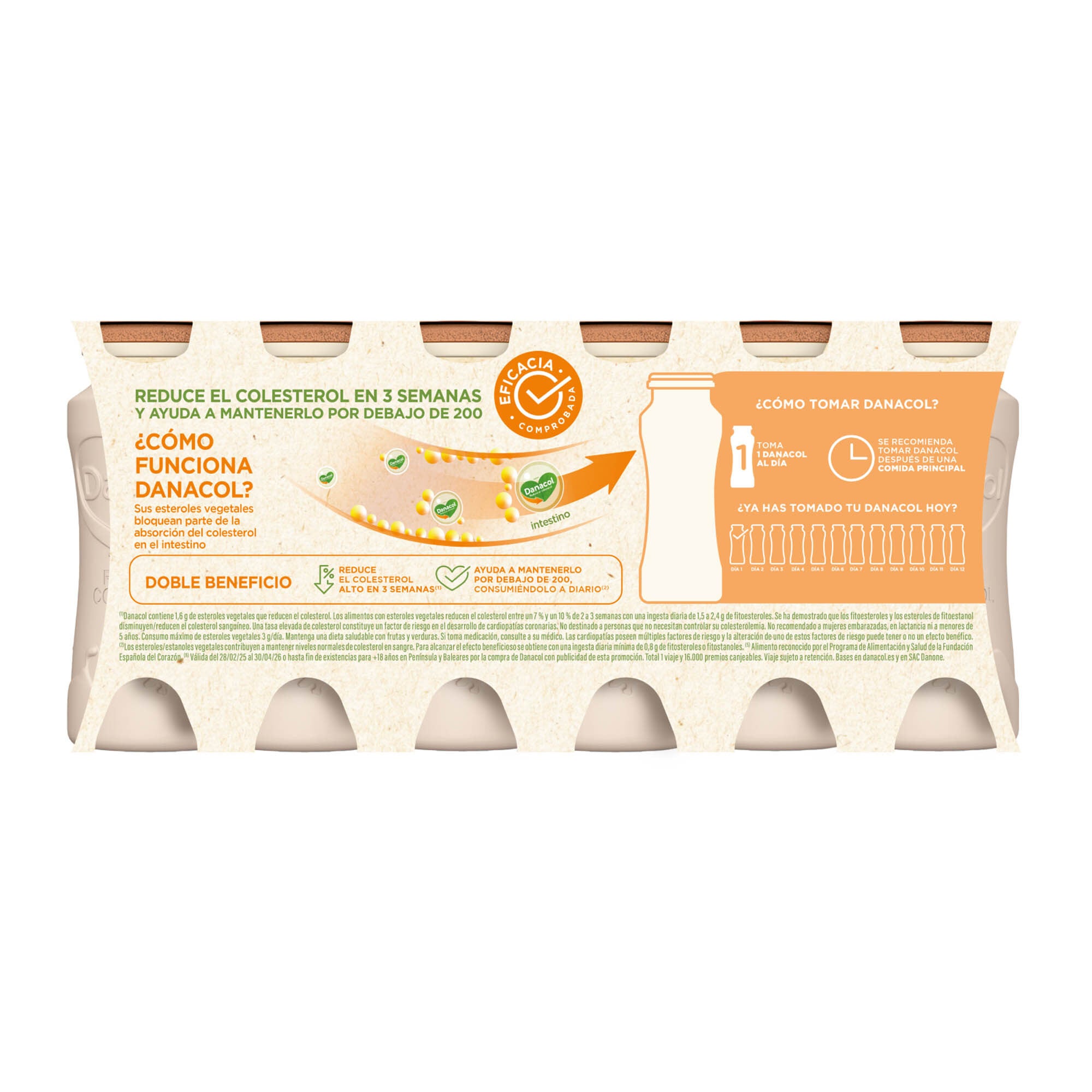 Yogur liquido tropical danacol Danone p6+2 100g/u