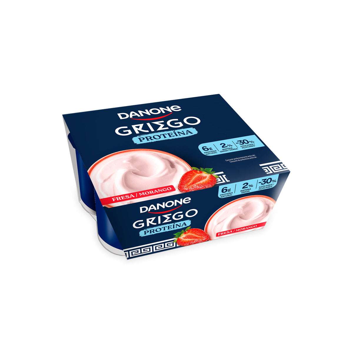 Yogur griego proteina fresa Danone p4 110g/u