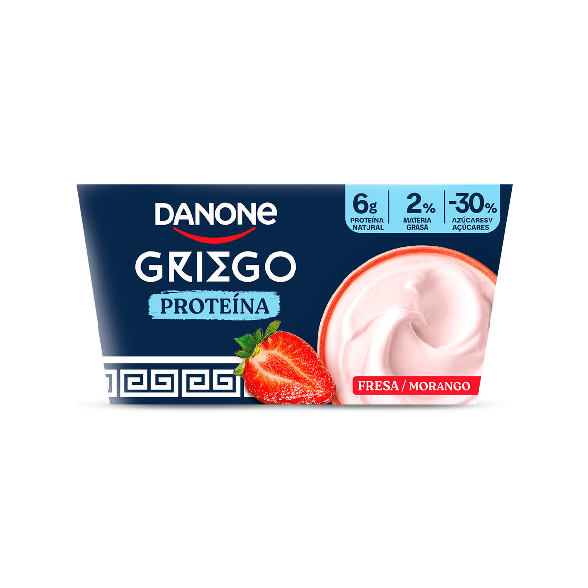 Yogur griego proteina fresa Danone p4 110g/u