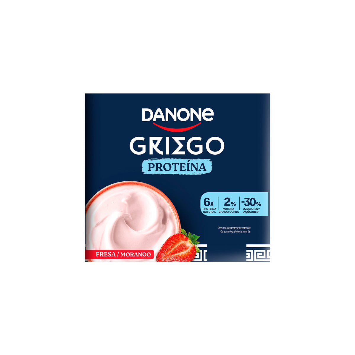 Yogur griego proteina fresa Danone p4 110g/u
