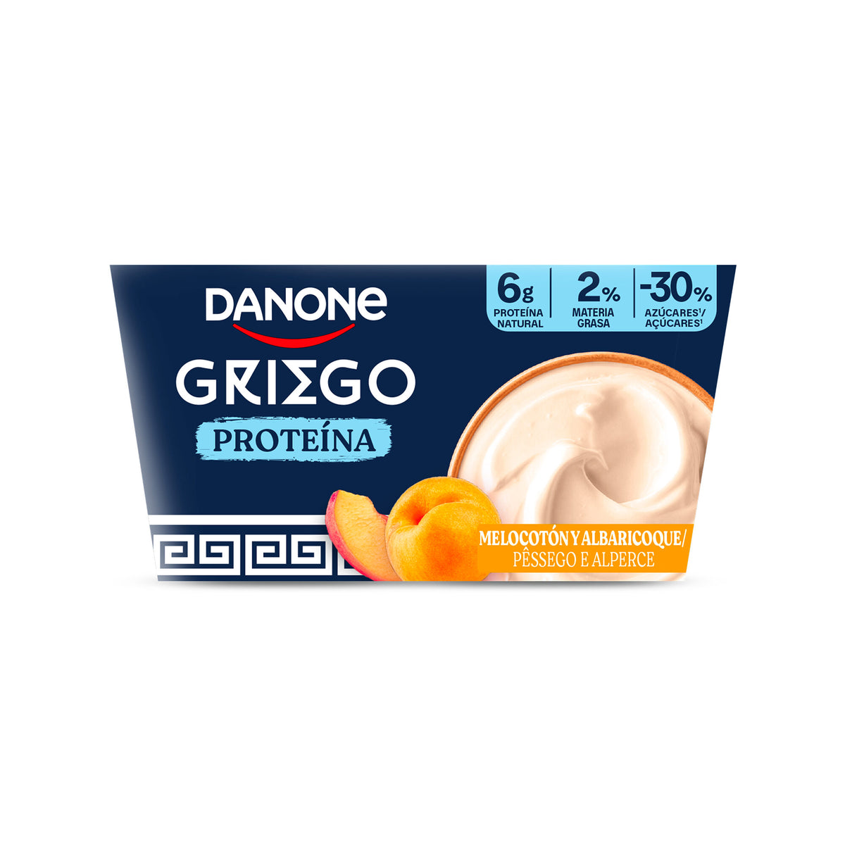 Yogur griego proteina melocoton Danone p4 110g/u