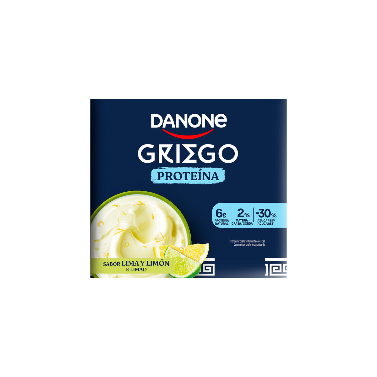 Yogur griego proteina lima limon Danone p4 110g/u