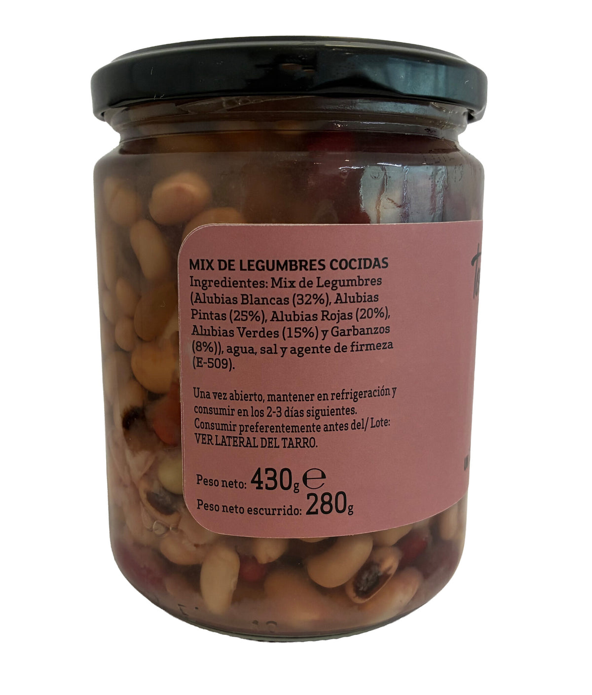 Coctel alubias cocidas Luengo 280g escurr