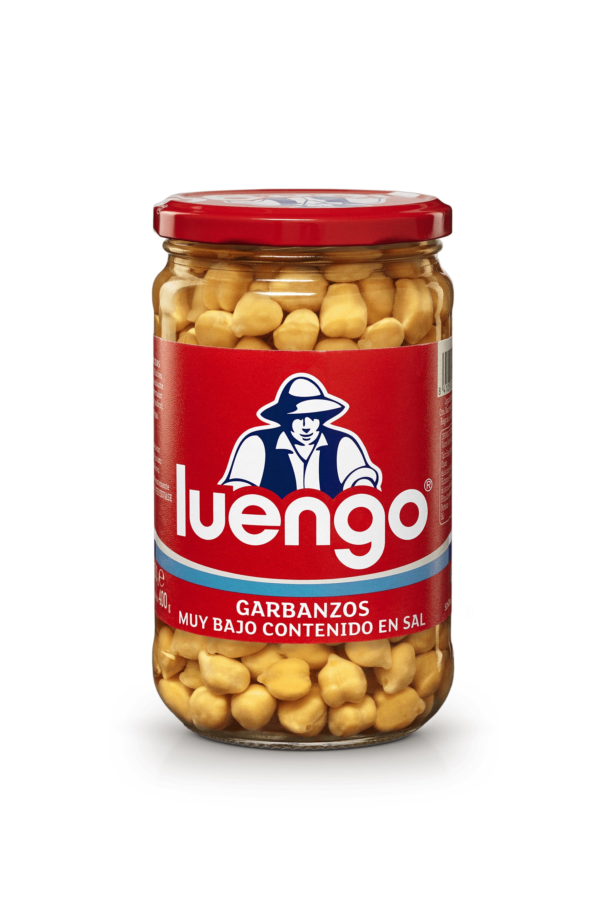 Garbanzo cocido s/sal cristal Luengo 400g escurr