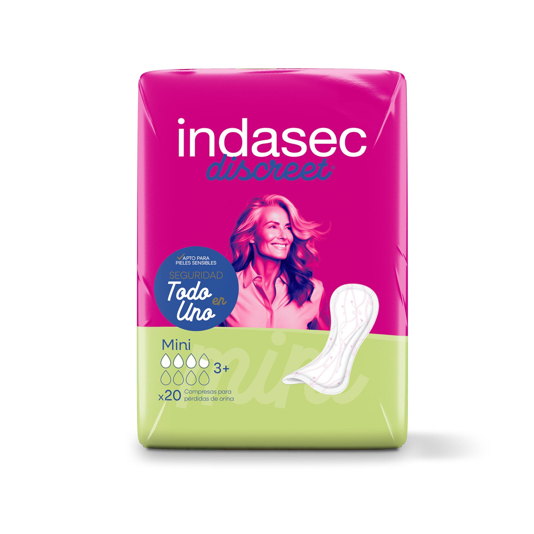Compresa incontinencia mini Indasec 20u