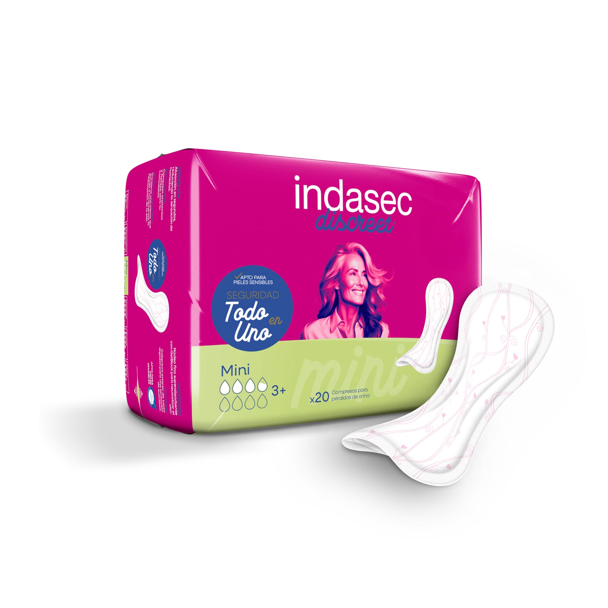 Compresa incontinencia mini Indasec 20u