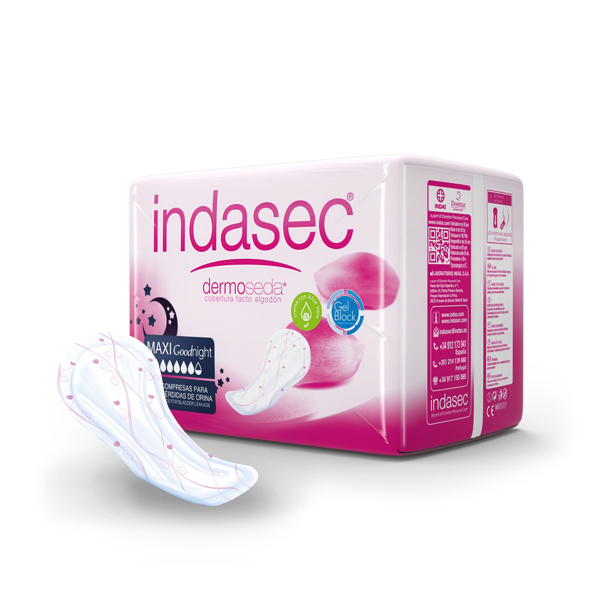 Compresa incontinencia maxi night Indasec 12u