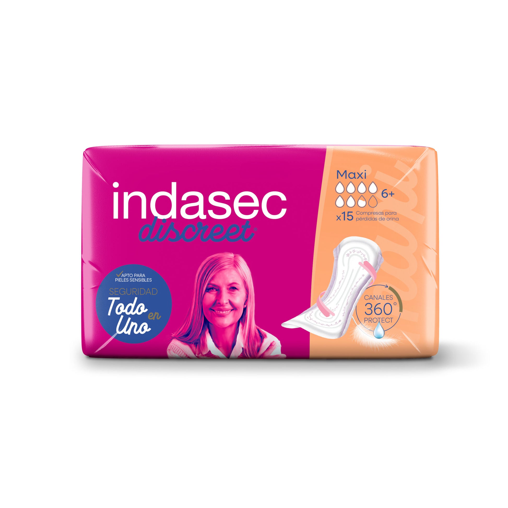 Compresa incontinencia maxi Indasec 15u