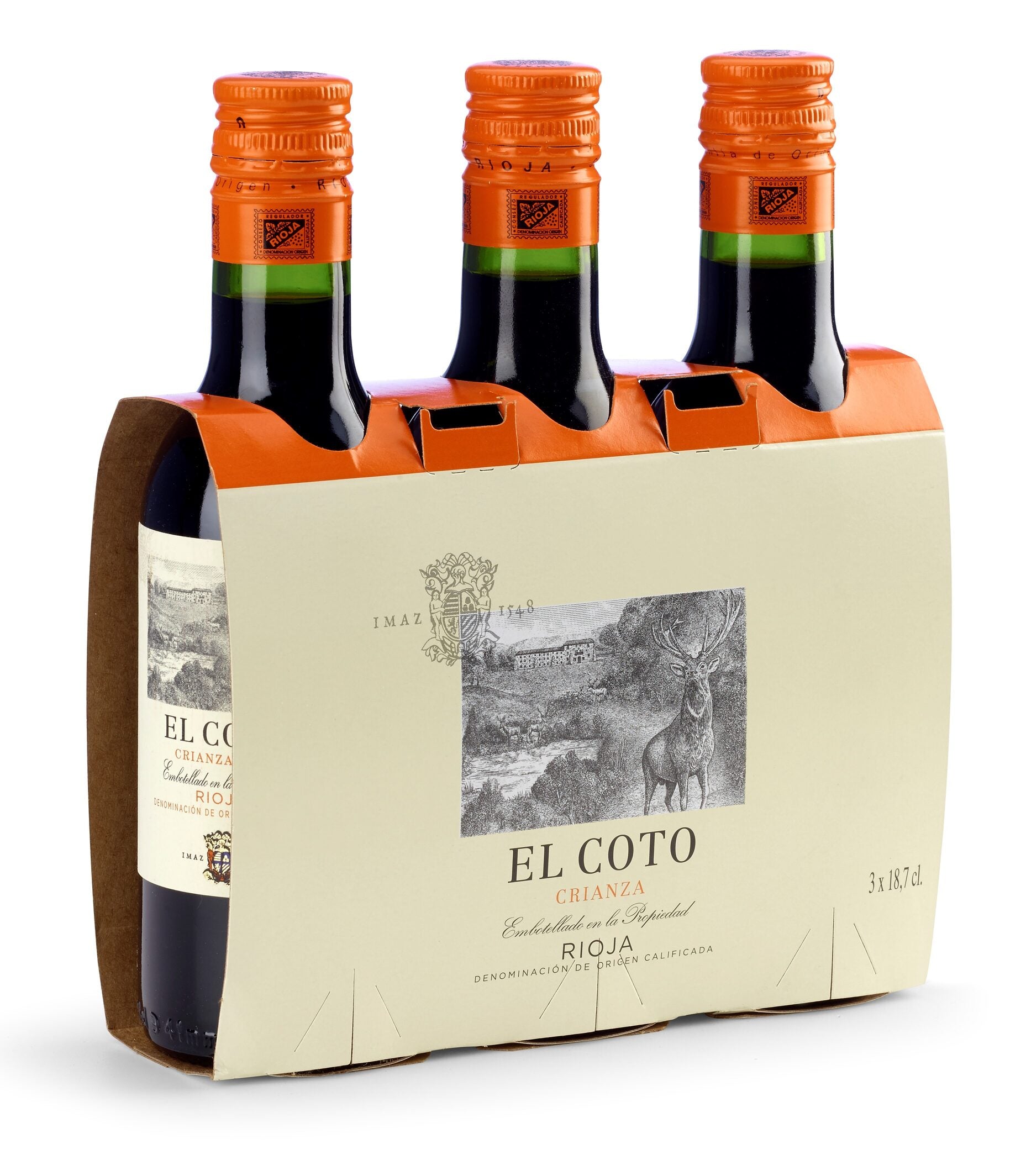 Vino tinto rioja crianza El coto  p3 187ml/u