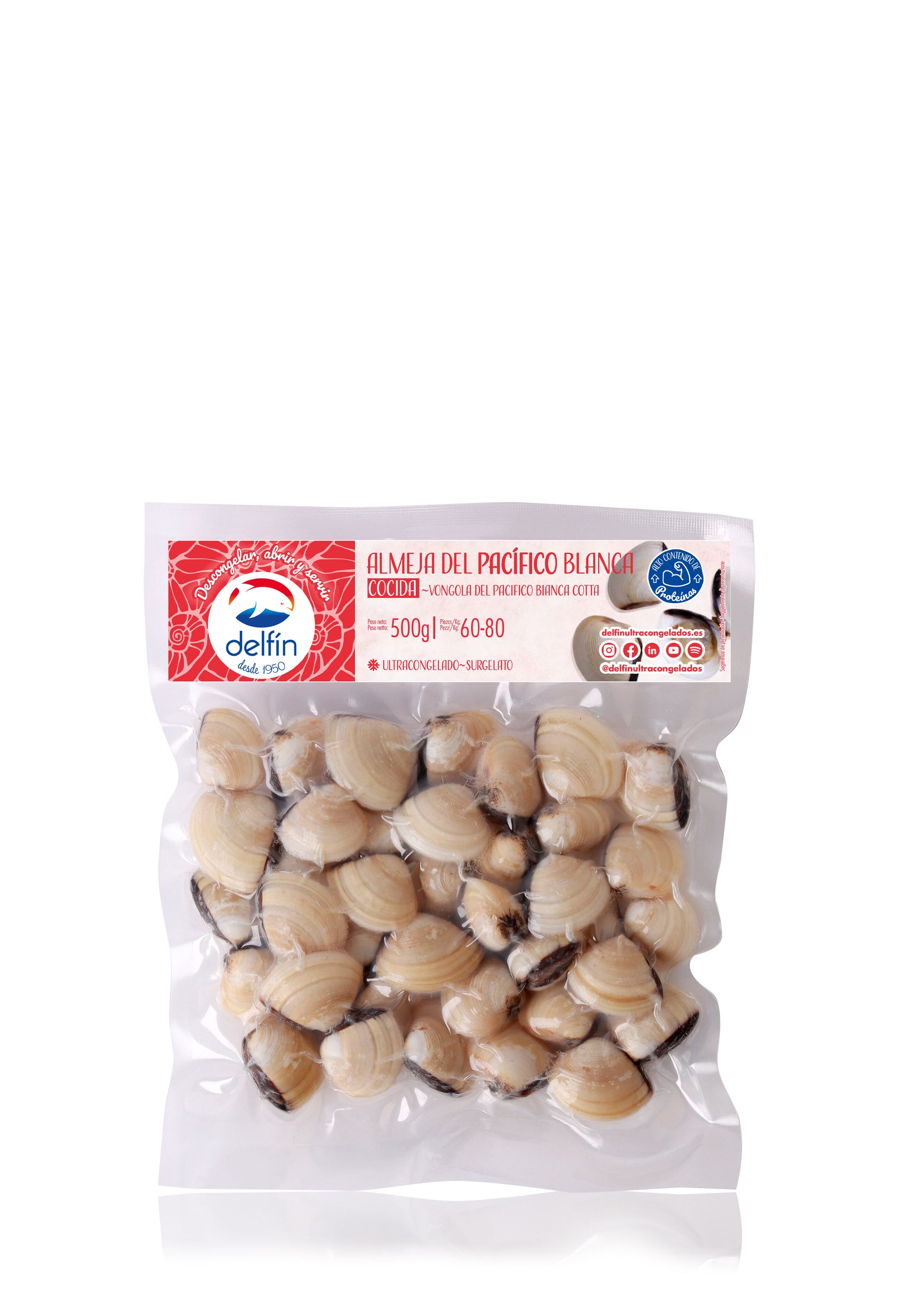 Almeja blanca 30/40 Delfin 500g