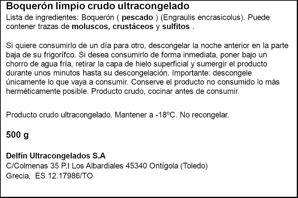 Boqueron limpio Delfin 500g