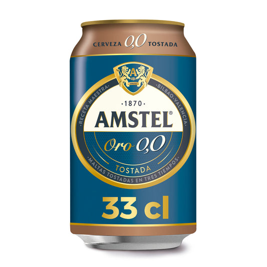 Cerveza tostada 0.0 oro lata Amstel 330ml La Despensa