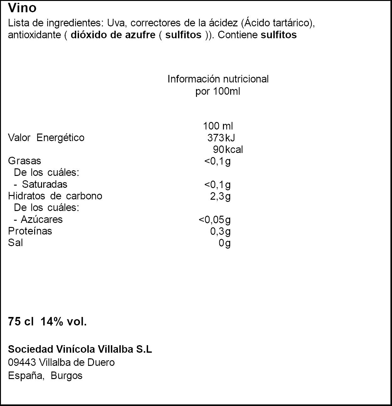 Vino tinto roble d.o ribera del duero Cune 750ml