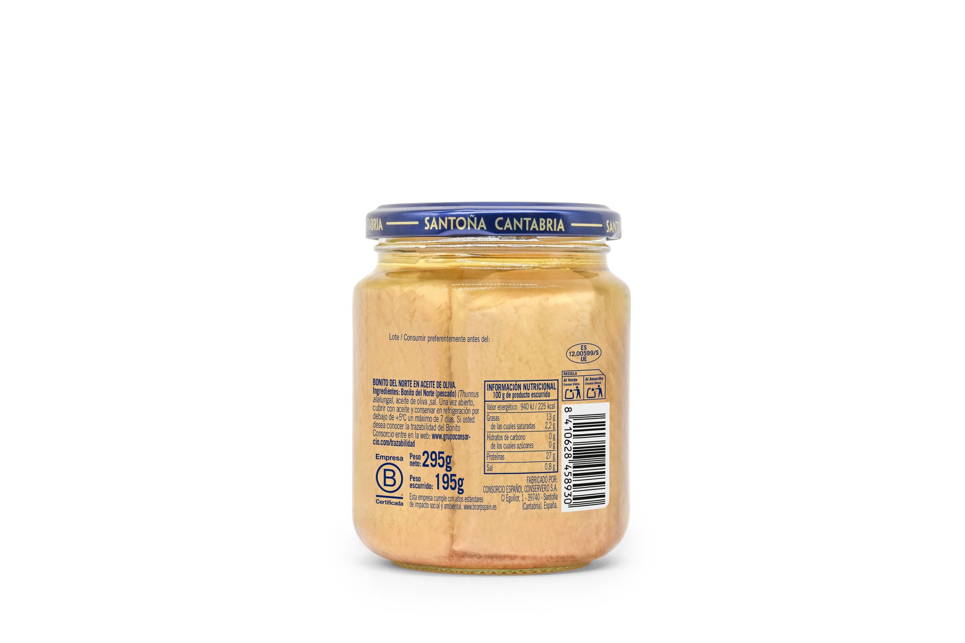 Bonito aceite oliva cristal Consorcio 260g escurr