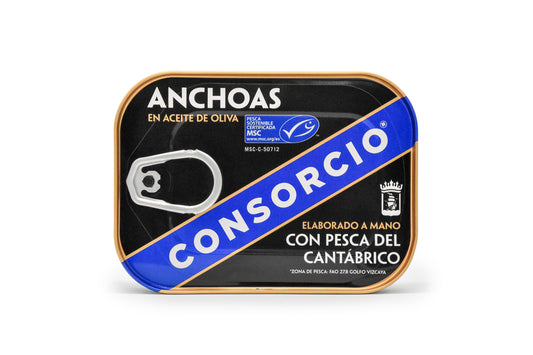 Filete de anchoa aceite oliva serie oro rr74 Consorcio 50g escurr La Despensa