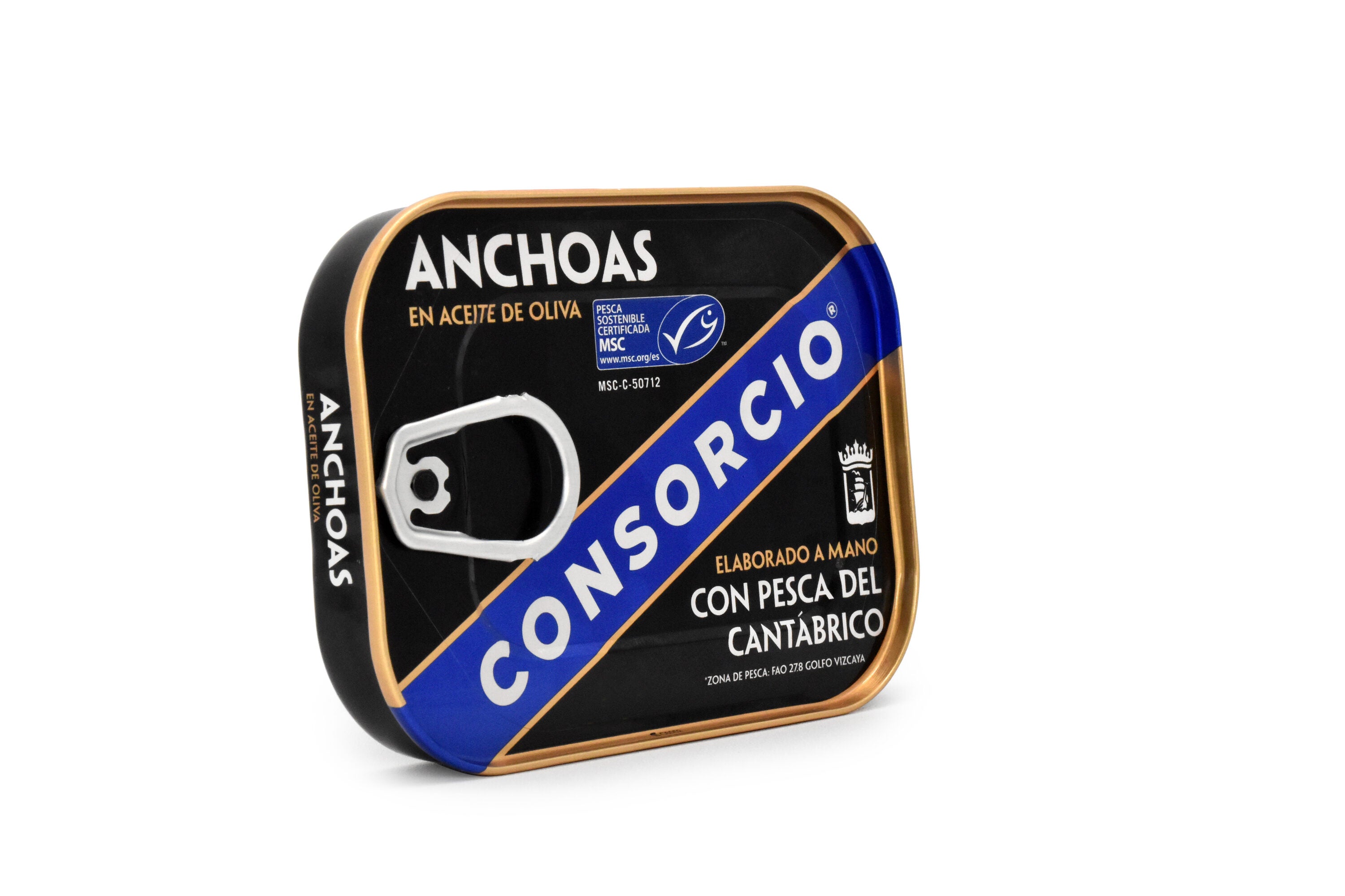 Filete de anchoa aceite oliva serie oro rr74 Consorcio 50g escurr