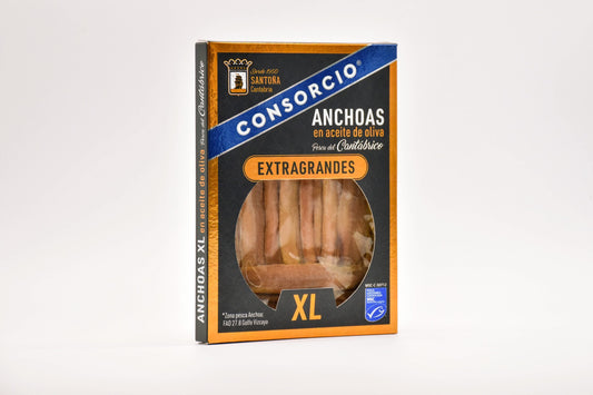 Anchoa del cantábrico extragrande serie oro msc oliva xl Consorcio 50g escurr La Despensa