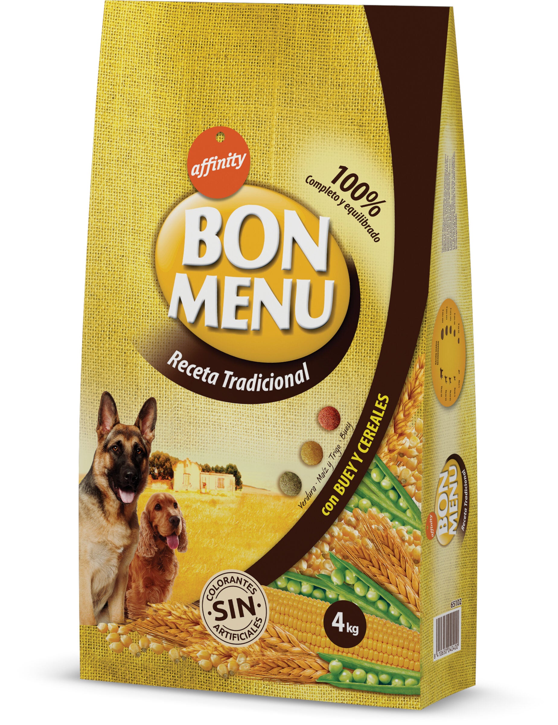 Comida seca perro receta tradicional Bon menu 4kg