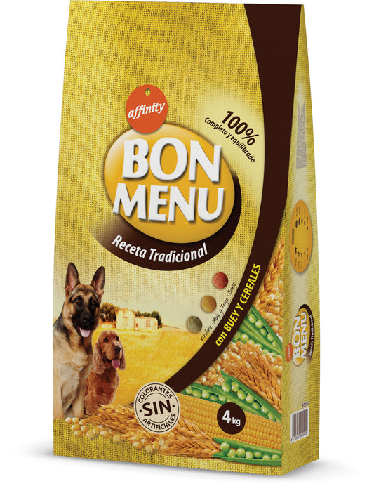 Comida seca perro receta tradicional Bon menu 4kg La Despensa