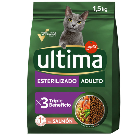 Comida seca gato salmón esterilizados saco Ultima affinity 1.5kg La Despensa