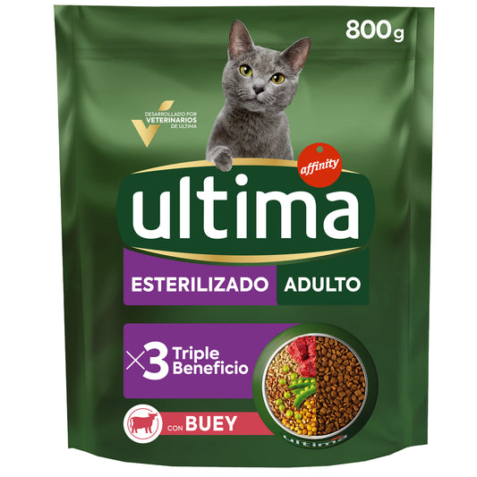 Comida seca gato esteril buey Ultima affinity 800g La Despensa