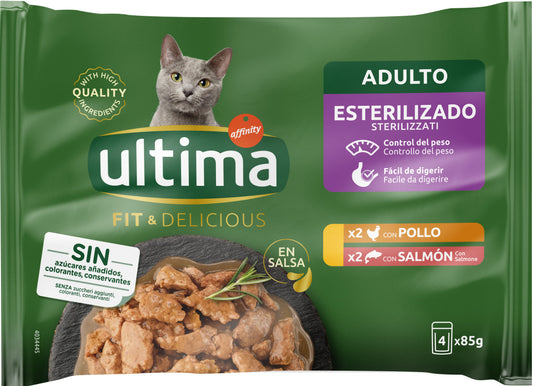 Comida húmeda gato fit & delicius pollo/salmon Ultima affinity 85g/u La Despensa